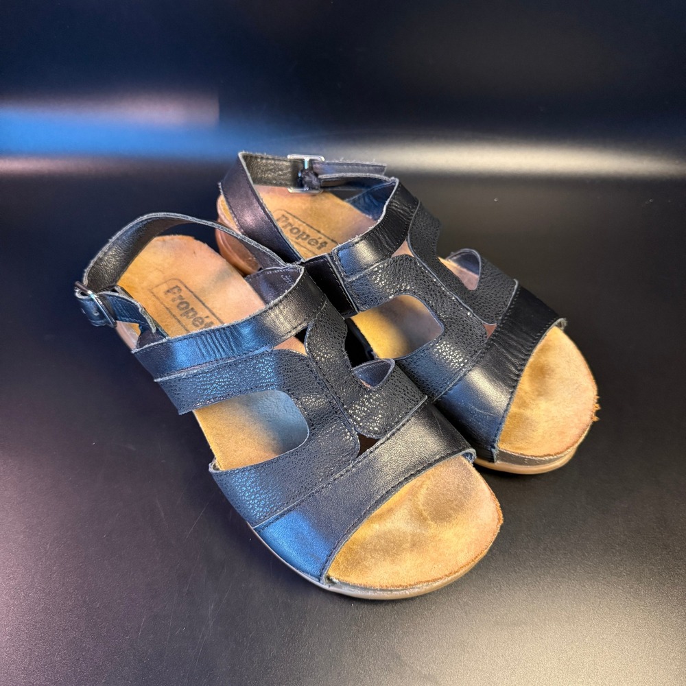 Propét Leather Comfort Sandals Adjustable Straps Casual Shoes Size 8‎